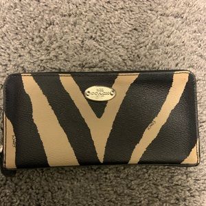 Black and Tan Coach Wallet